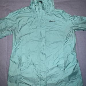 Women’s Marmot DriClime Aqua Color Rain Jacket Size L